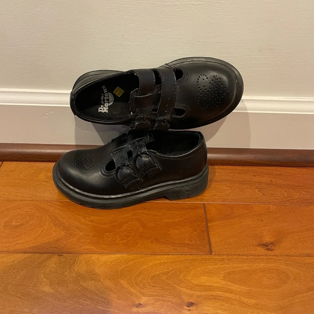 Dr Marten Kids Size 12 Black Mary Jane’s Style 8065 - Picture 8 of 14